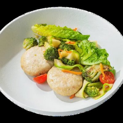 Котлеты из цыплёнка на пару с овощами