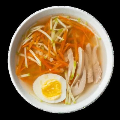 Домашний суп с цыплёнком и яйцом