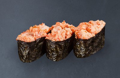 Суши, запечённые под сырным соусом креветка (3 шт.)