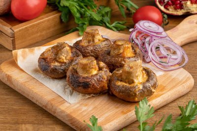 Грибы на мангале