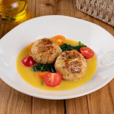 Котлеты из щуки со шпинатом