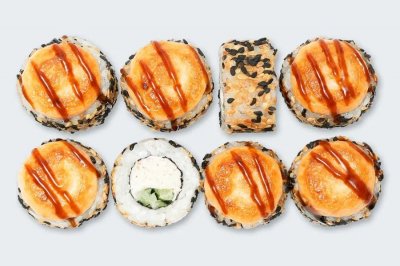 Запеченная Калифорния в кунжуте
