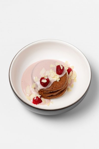 NEW Шоколадные панкейки с малиновым патисьером