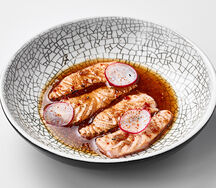Севиче из лосося с соусом понзу
