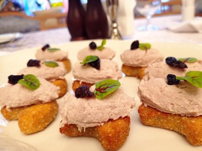 Хрустящий баклажан с утиным Пате