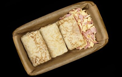 Блины по-домашнему шоковой заморозки с сыром и ветчиной