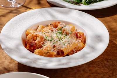 Ригатони с лангустинами