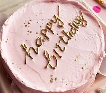 Бенто-торт С днем рождения Розовый