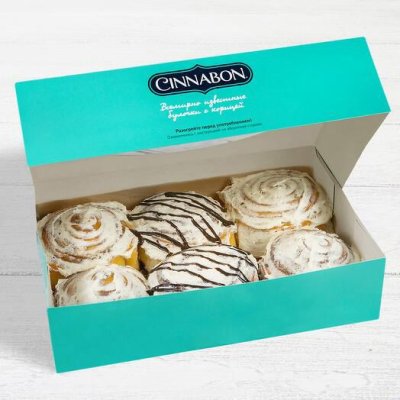 Большие булочки 6 шт. из Cinnabon