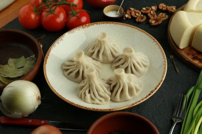 Хинкали с грибами