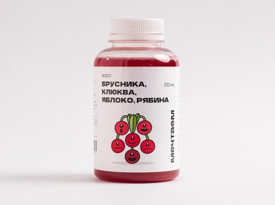 Морс брусника, клюква, яблоко, черноплодная рябина 250мл