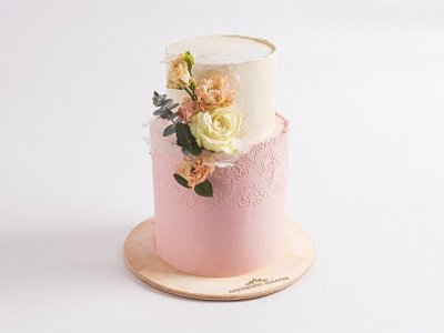 Торт Бело-розовый