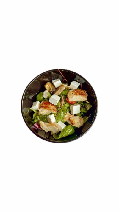 Салат с курицей и сыром фета