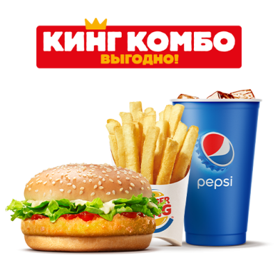 Чикенбургер Кинг Комбо M